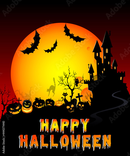 Happy Halloween T-Shirt Design, Vector Graphic, illustration. High-quality vector t-shirt design. t-shirt design. Beautiful and eye-catching vector.