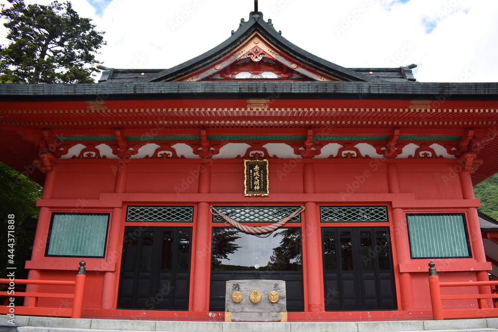 日本　群馬のパワースポット　赤城神社　夏の風景