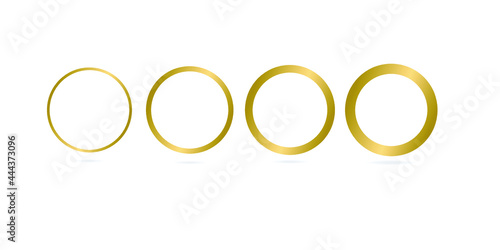 Wallpaper Mural Set of Golden circle on white background, for logos. Torontodigital.ca