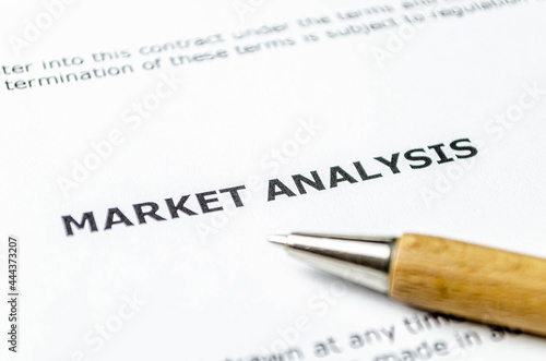 Market analysis with wooden pen