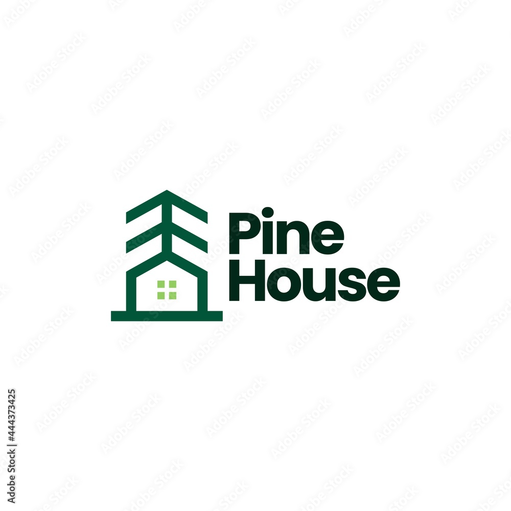 pine tree house logo vector icon illustration pine tree house logo vector icon illustration