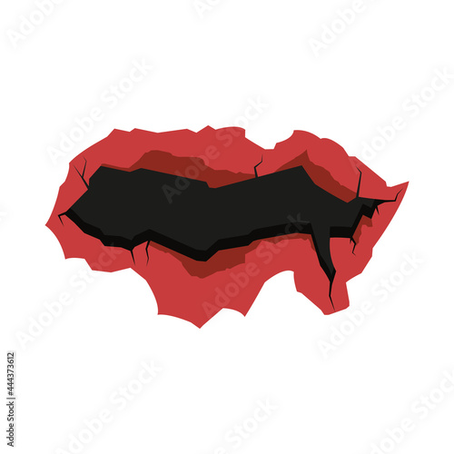 red collapse wall