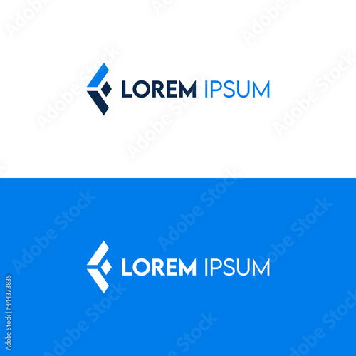 Free Download modern blue f letter c letter logo design - GFXLoad
