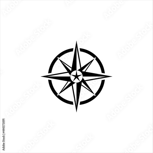 modern new sea ship wheel compass logo design