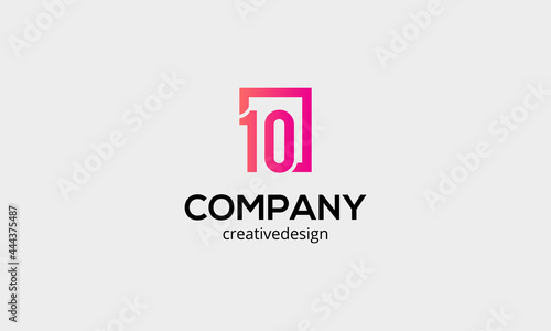 Design template number logo design
