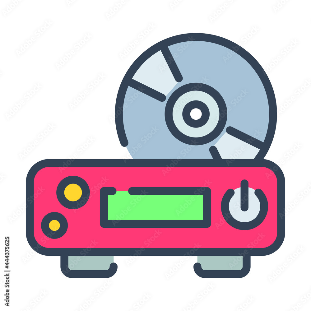 DVD Player vector Icon- Modern style high quality vector illustration. DVD Player vector Icon- Modern style high quality vector illustration.