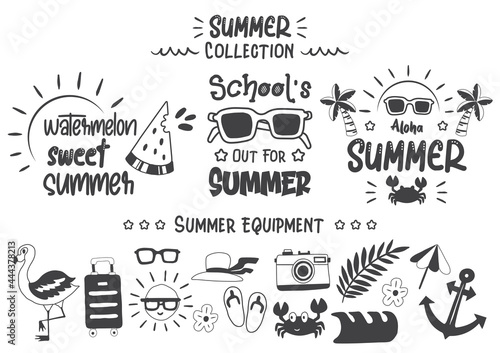 Summer quote illustration Vector for banner