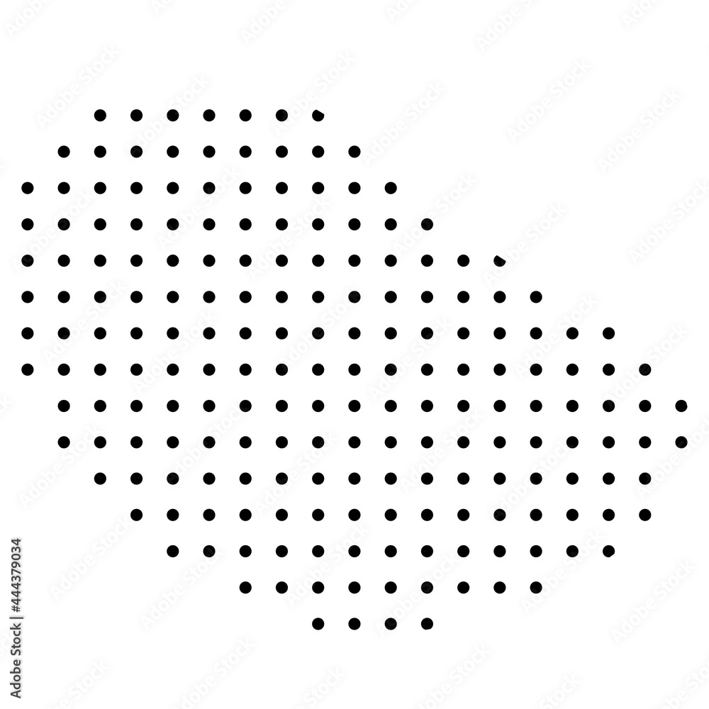 Black dots in abstract oval shape. Geometry many dots in line on white background vector illustration Black dots in abstract oval shape. Geometry many dots in line on white background vector illustration