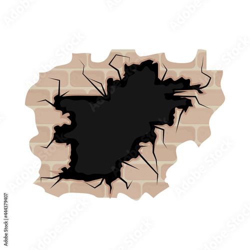 damaged hole wall
