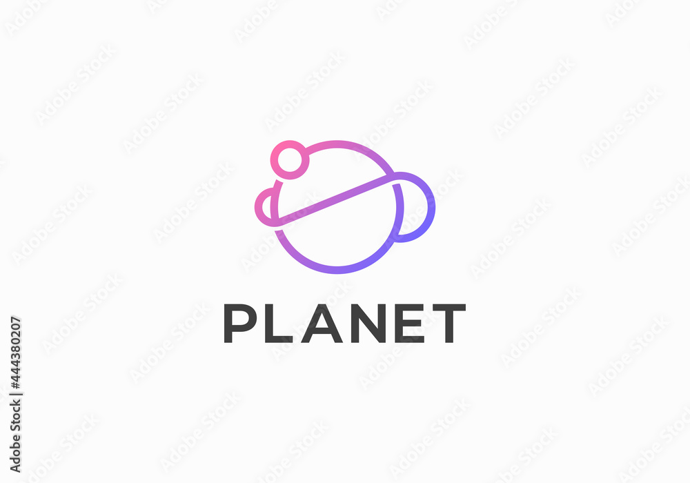 modern planet and moon logo design
modern planet and moon logo design
