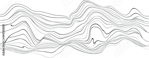 Design elements  . Abstract Vector Striped Geometric Background, parallel horizontal hand drawn wavy lines pattern .