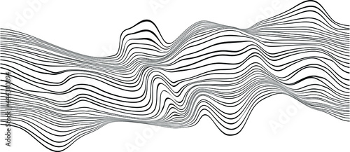 Design elements  . Abstract Vector Striped Geometric Background, parallel horizontal hand drawn wavy lines pattern .