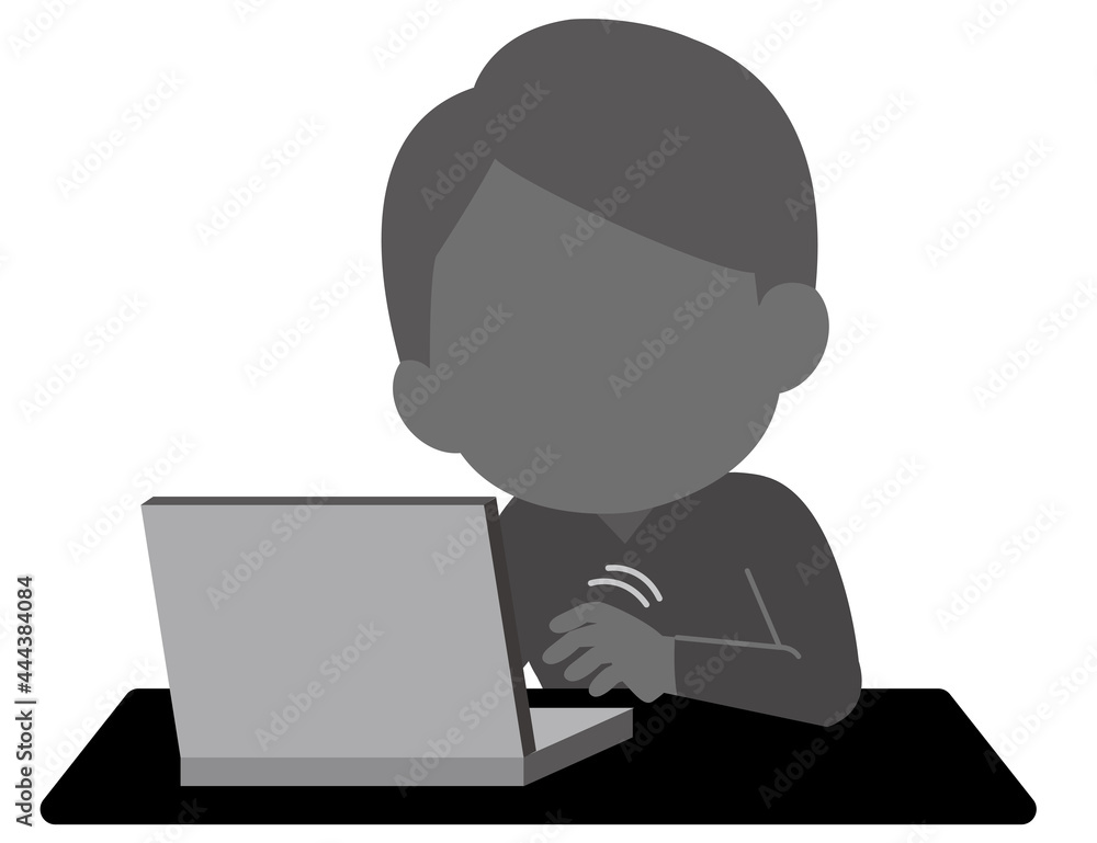 パソコンを操作する人物の不穏なシルエット イラスト Stock Vector Adobe Stock パソコンを操作する人物の不穏なシルエット イラスト Stock Vector Adobe Stock