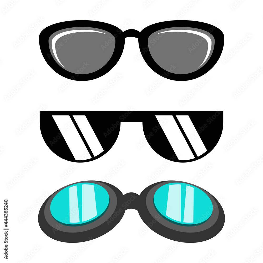 Illustration vector cartoon of all kinds of glasses. Suitable for fashion product. Illustration vector cartoon of all kinds of glasses. Suitable for fashion product.