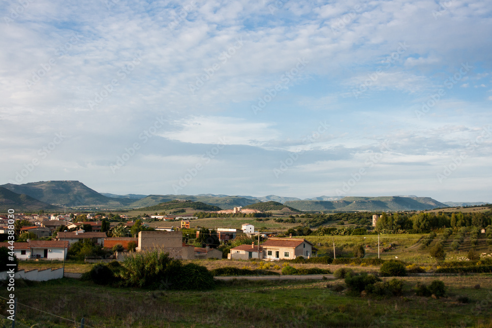 Fototapeta premium view of the village of the valley in Sardinia