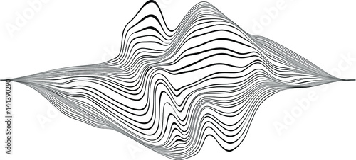 Design elements  . Abstract Vector Striped Geometric Background, horizontal hand drawn wavy lines pattern .