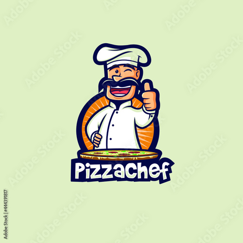 Pizza Chef With Thumb Up 