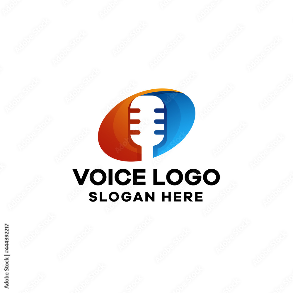 Voice Gradient Colorful Logo Template Voice Gradient Colorful Logo Template