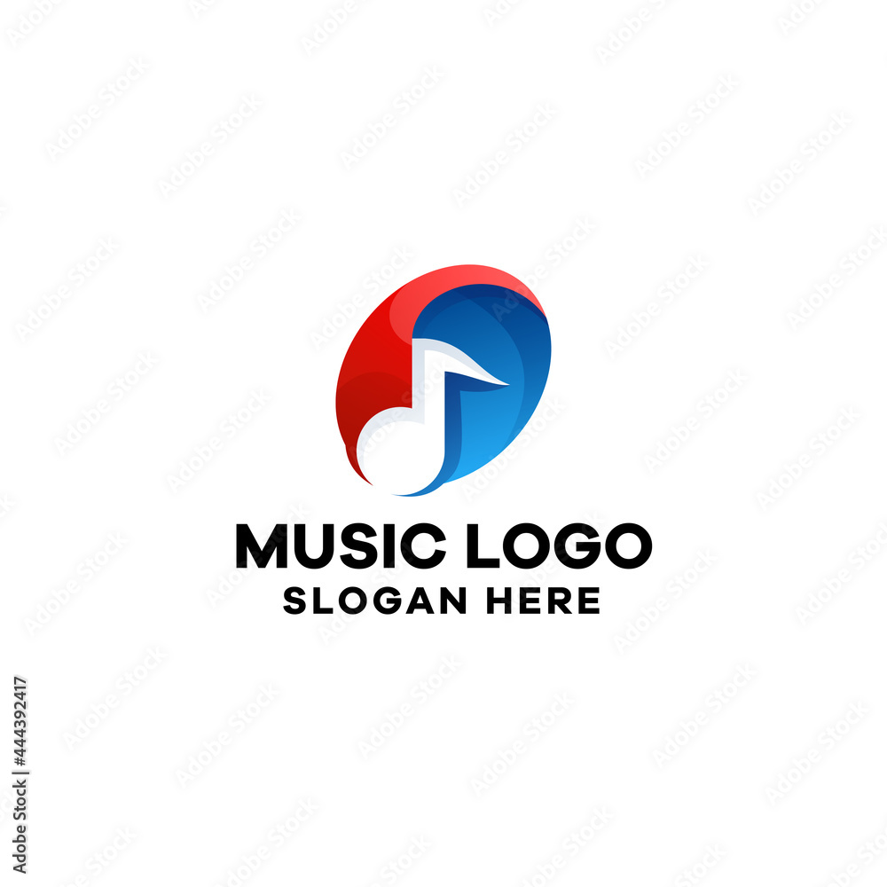 Music Gradient Colorful Logo Template Music Gradient Colorful Logo Template