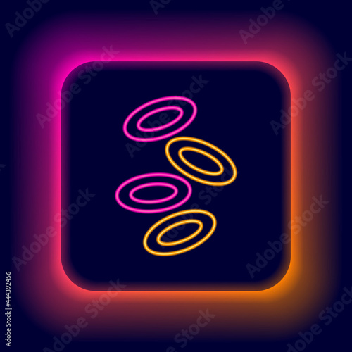 Glowing neon line Medical hemoglobin erythrocytes icon isolated on black background. Colorful outline concept. Vector
