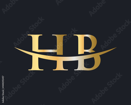 Initial Monogram Letter HB Logo Design Vector. HB logo design