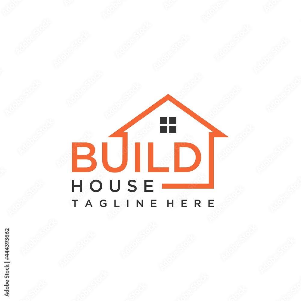 simple home logo design in line art style. home build abstract For Logo Design Inspiration simple home logo design in line art style. home build abstract For Logo Design Inspiration