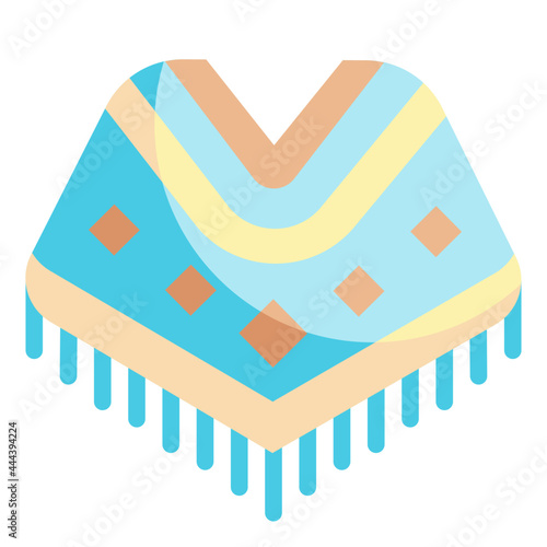 poncho flat icon
