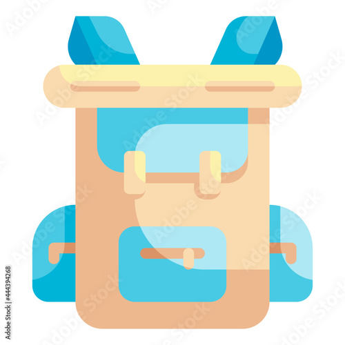 backpack flat icon
