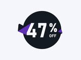 Special Offer 47% off Round Sticker Design Vector