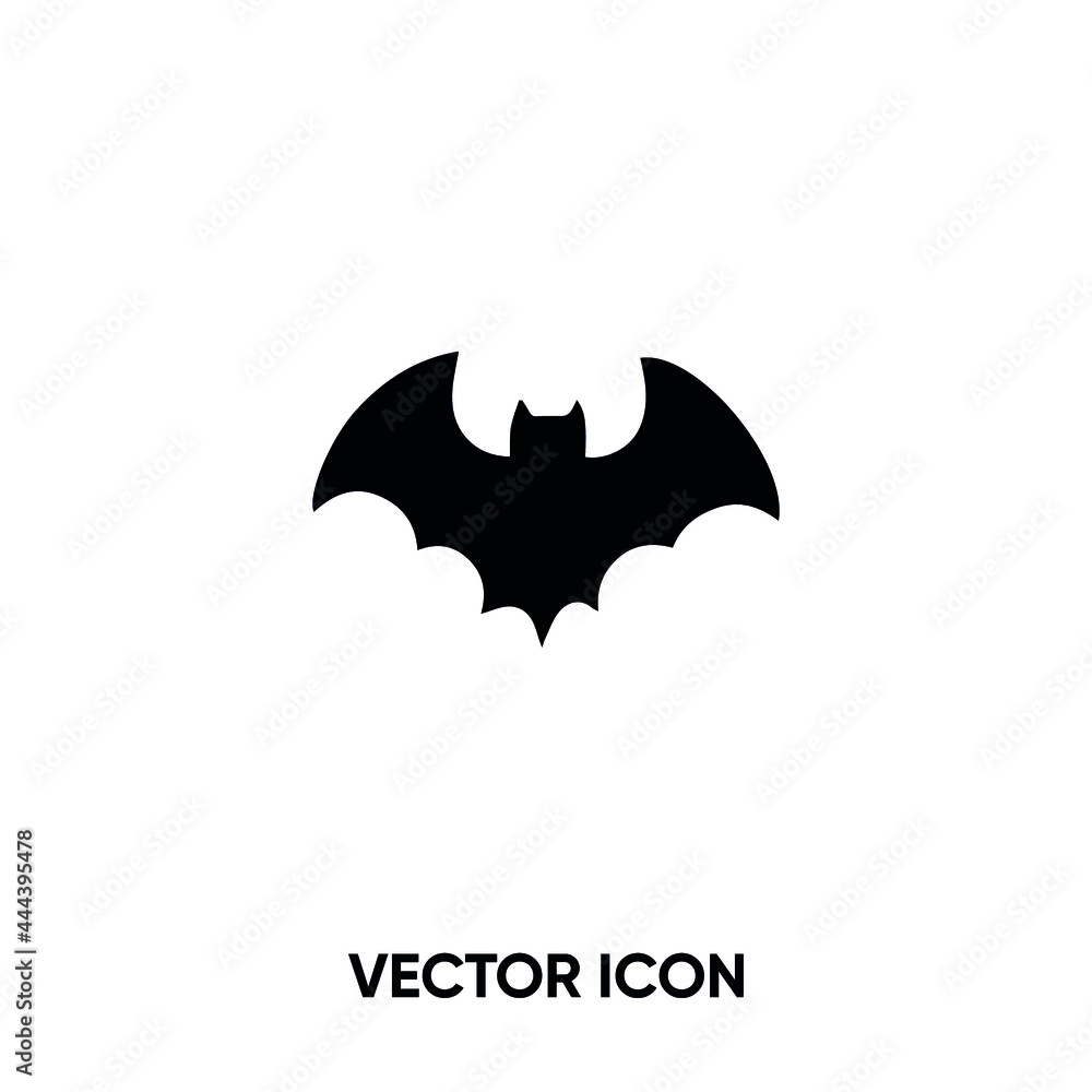 Fototapeta premium Bat vector icon. Modern, simple flat vector illustration for website or mobile app.Flying bat symbol, logo illustration. Pixel perfect vector graphics 