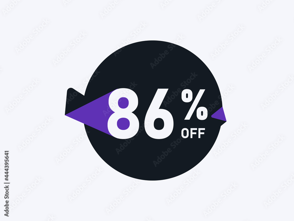 Obraz premium Special Offer 86% off Round Sticker Design Vector