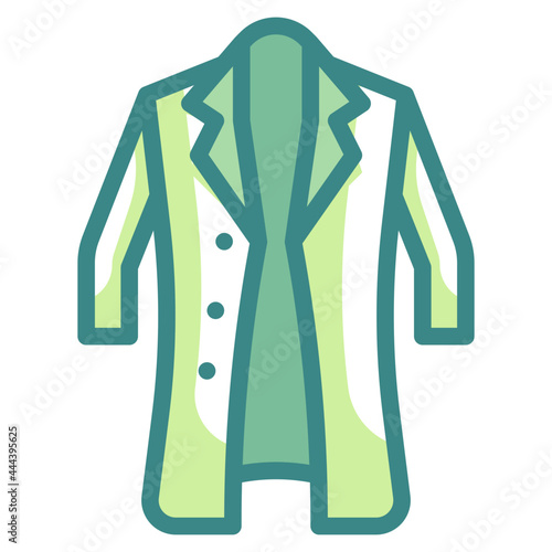 overcoat blue line icon