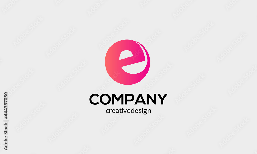 Letter logo e unique design template Letter logo e unique design template