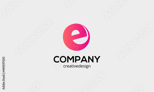 Letter logo e unique design template