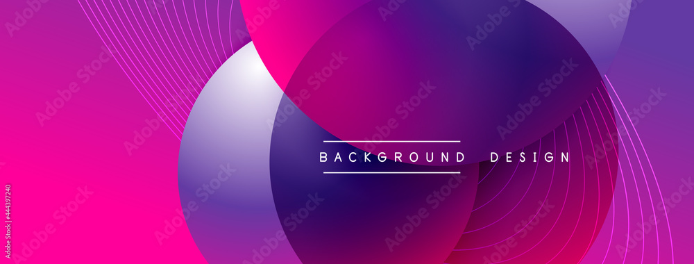 Gradient circles with shadows. Vector techno abstract background. Modern overlapping forms wallpaper background, design template Gradient circles with shadows. Vector techno abstract background. Modern overlapping forms wallpaper background, design template