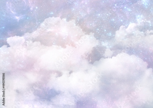Canvas Print blue sky and clouds galaxy background