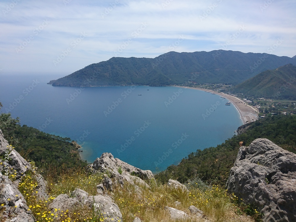 Panoramic view from Adrasan Maiden's Castle