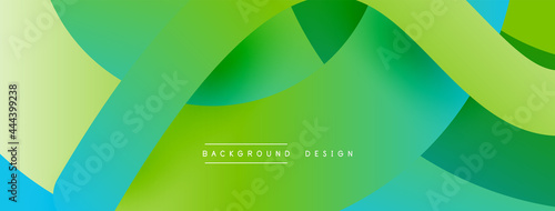 Abstract overlapping lines and circles geometric background with gradient colors
