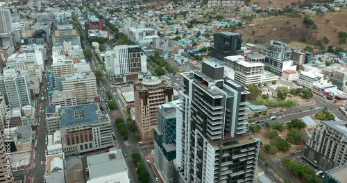 Aerial view. Cape Town business center.