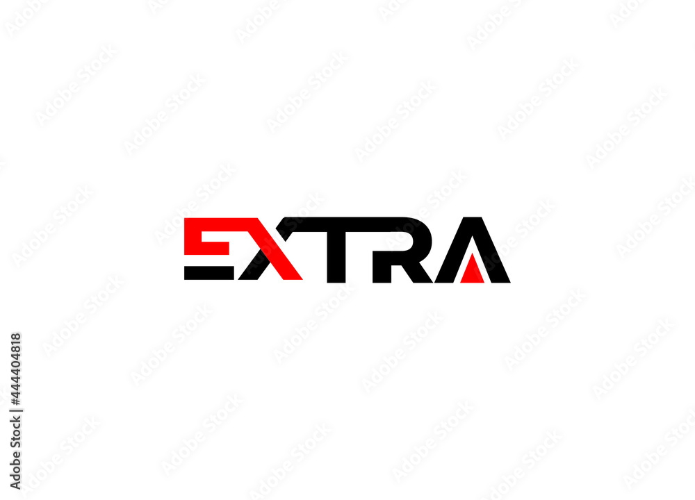 Minimalist letter base Extra logo design Minimalist letter base Extra logo design
