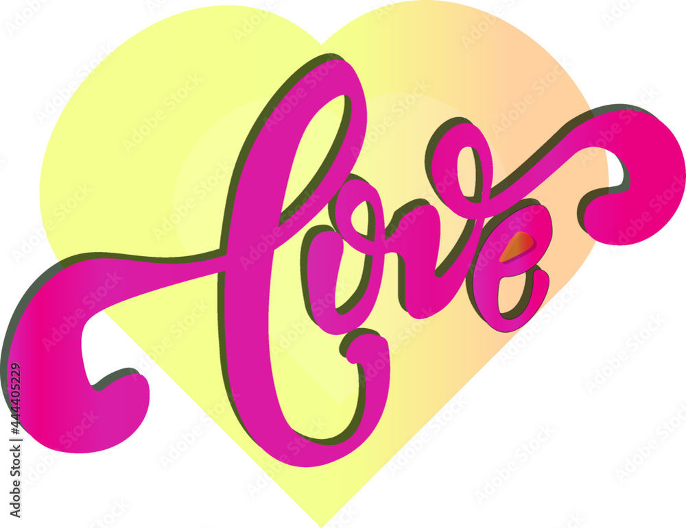 Love vector lettering clip art isolated on white background. Love vector lettering clip art isolated on white background.