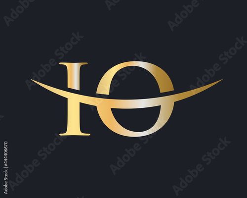 Initial IO logo. IO letter logo design vector template