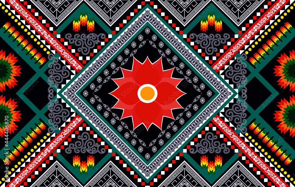 Ethnic pattern ikat textile Aztec fabric carpet mandala native texture vector illustrations background wallpaper. Ethnic pattern ikat textile Aztec fabric carpet mandala native texture vector illustrations background wallpaper.