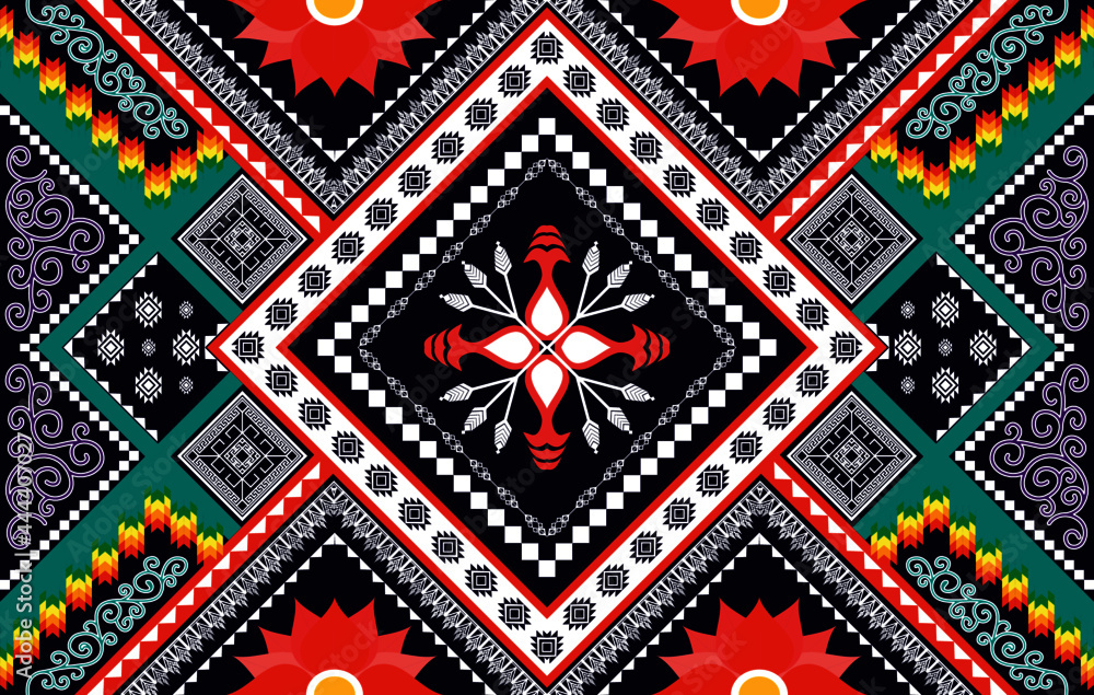 Ethnic pattern ikat textile Aztec fabric carpet mandala native texture vector illustrations background wallpaper. Ethnic pattern ikat textile Aztec fabric carpet mandala native texture vector illustrations background wallpaper.
