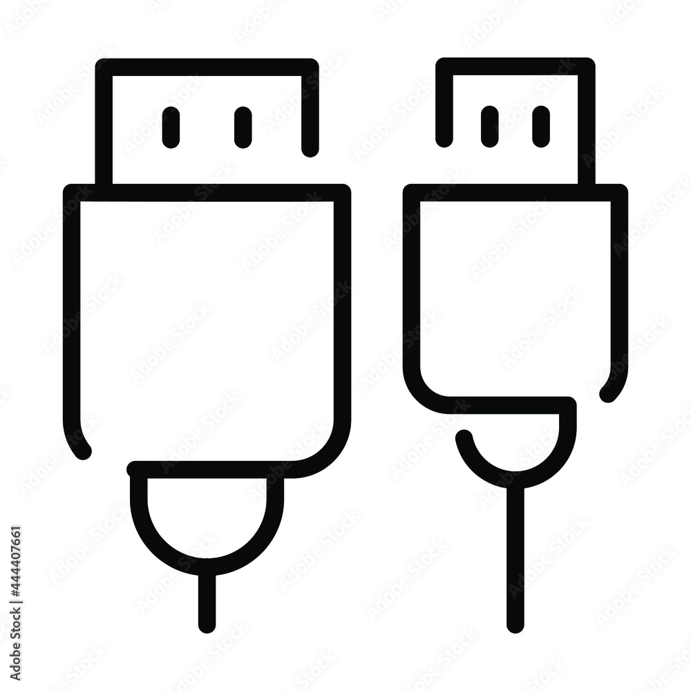 data cable vector line Icon- Modern style high quality vector illustration. data cable vector line Icon- Modern style high quality vector illustration.