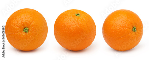 whole orange fruit set isolated on the white background, cut out.
