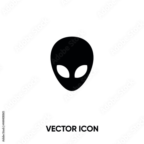 Alien vector icon. Modern, simple flat vector illustration for website or mobile app. Ufo symbol, logo illustration. Pixel perfect vector graphics 