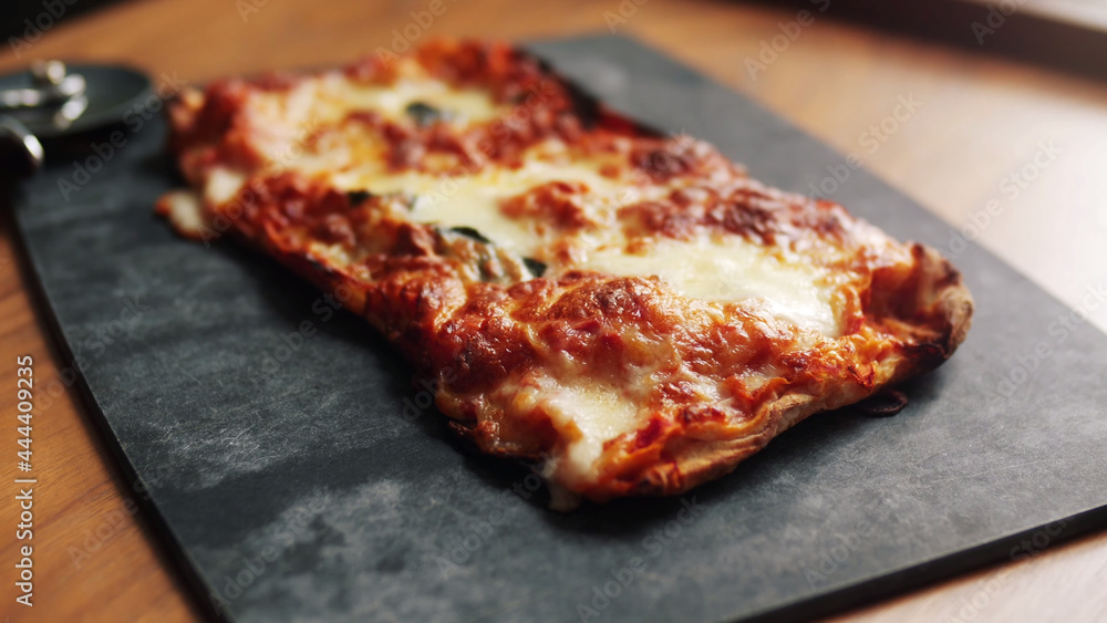 Fast food Pizza Table Background Slicing board
Black Fast food Pizza Table Background Slicing board
Black