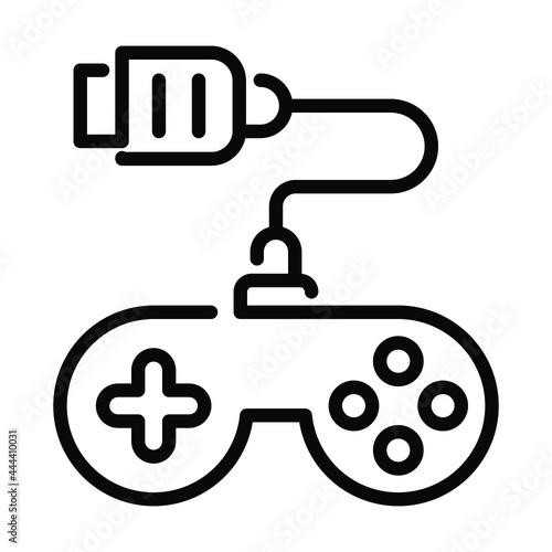 Gamepad vector line Icon- Modern style high quality vector illustration.