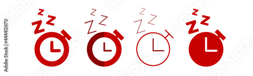 Sleep control icons set. Modern flat design.